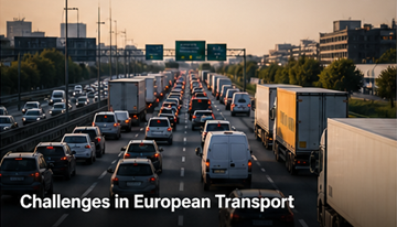 Atascos camiones Europa autopista retos logísticos retrasos costes de combustible transporte