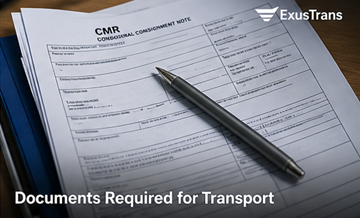 Documento de transporte CMR factura papeleo logístico Europa documentación de mercancías